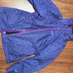 Columbia Women's Blue and Pink Ski Jacket